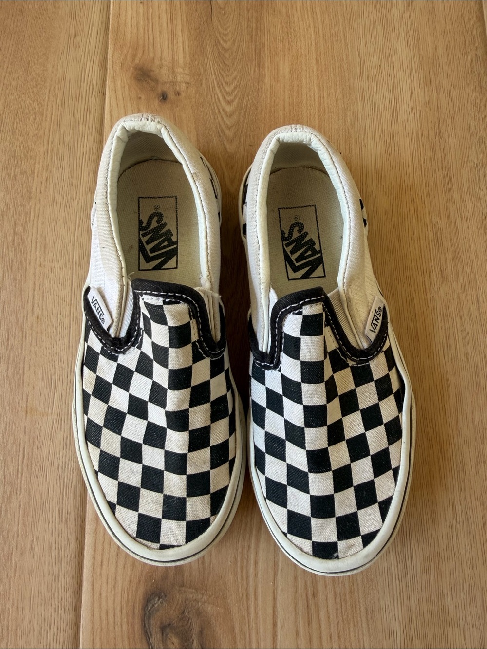 Vans Kids Slip-On Sneakers in Black and White Checkerboard